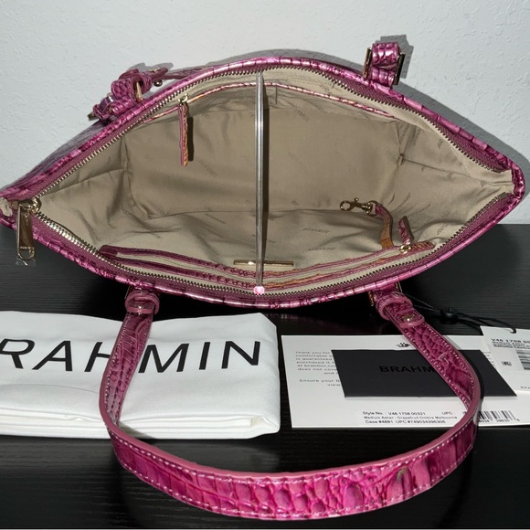 Brahmin Medium Asher GRAPEFRUIT OMBRE MELBOURNE W/ Eye NWT - Picture 8 of 8